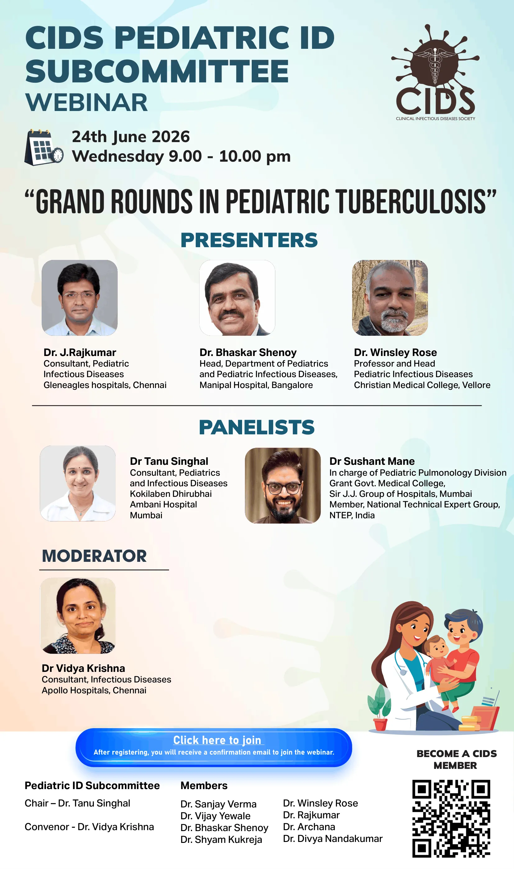 CIDS Pediatric ID Subcommittee Webinar, 24th June 2026